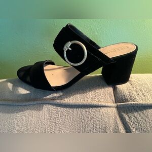Cole Haan - black suede- size 8.5..new in box( never worn). Sandals